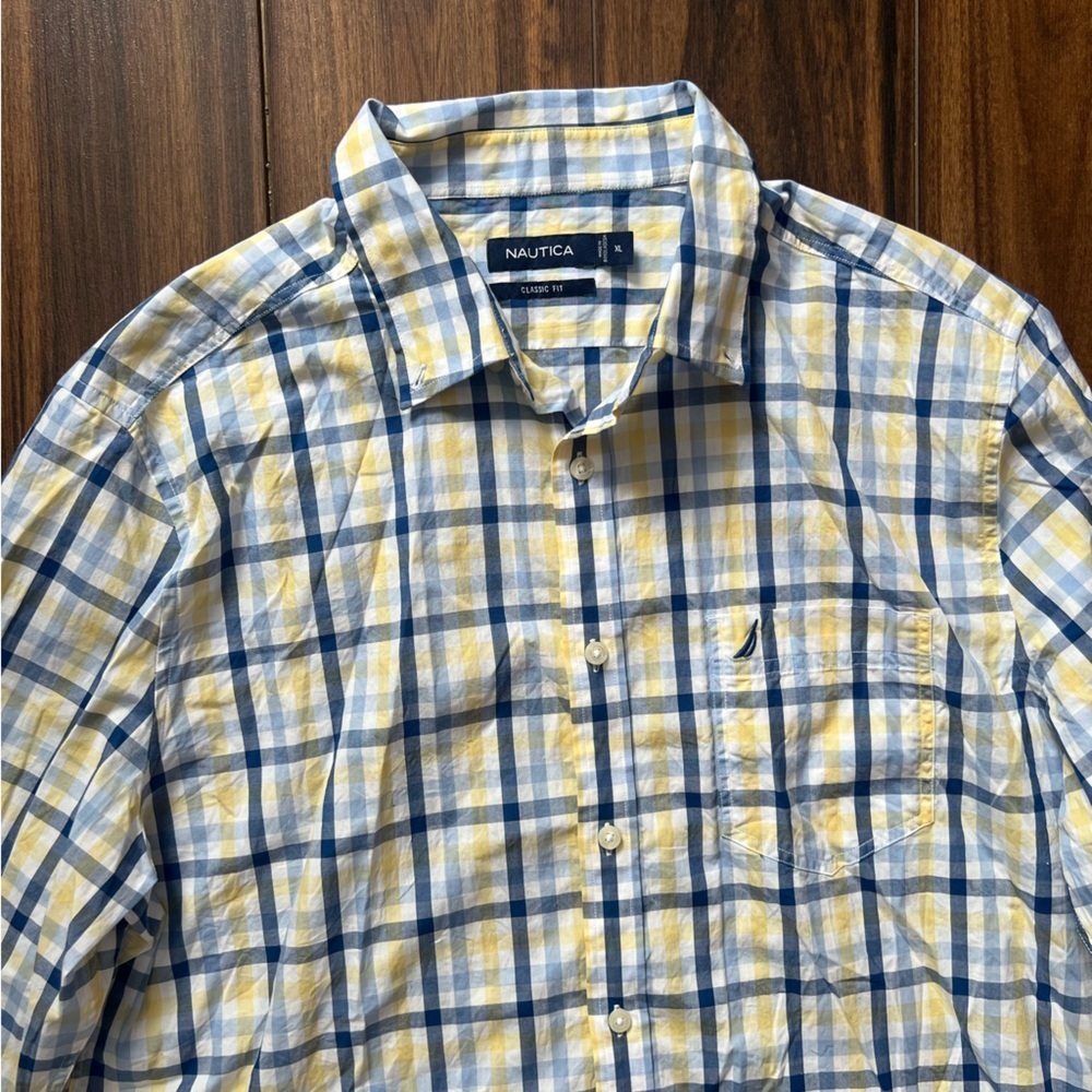 Nautica Plaid Button-Up Shirt – Classic Fit – Size XL - Picture 3 of 11